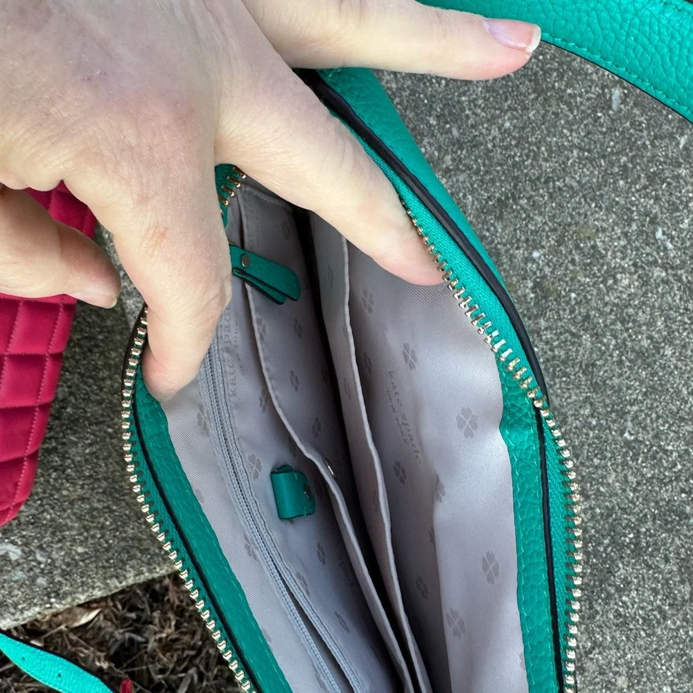 Kate Spade Green Leather Crossbody Bag - Picture 3 of 3